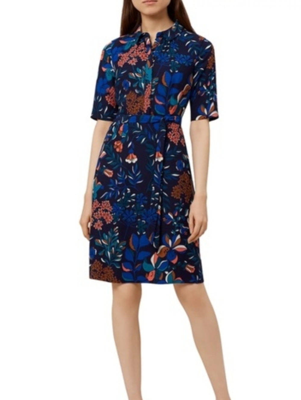 Hobbs Dahlia Botanical Print Dress
